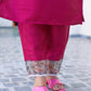 Silk Blend Sequence Embroidery Work and Lace Straight Kurta with Pant & Dupatta