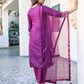 Silk Blend Sequence Embroidery Work and Lace Straight Kurta with Pant & Dupatta
