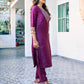 Silk Blend Sequence Embroidery Work and Lace Straight Kurta with Pant & Dupatta