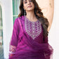 Silk Blend Sequence Embroidery Work and Lace Straight Kurta with Pant & Dupatta
