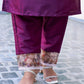 Silk Blend Sequence Embroidery Work and Lace Straight Kurta with Pant & Dupatta