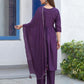 Silk Blend Sequence Embroidery Work and Gota Lace Alia Cut Kurta with Pant & Dupatta