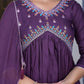 Silk Blend Sequence Embroidery Work and Gota Lace Alia Cut Kurta with Pant & Dupatta