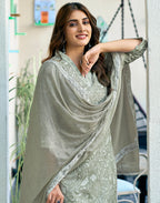 Viscose Rayon Floral Print Straight 3 Piece Kurta Set