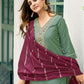 Pista Green Silk Plain Round Neck 3/4 Sleeve Straight Kurta Set With Pant & Dupatta