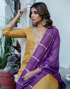 Viscose Rayon Embroidered Straight 3 Piece Kurta Set