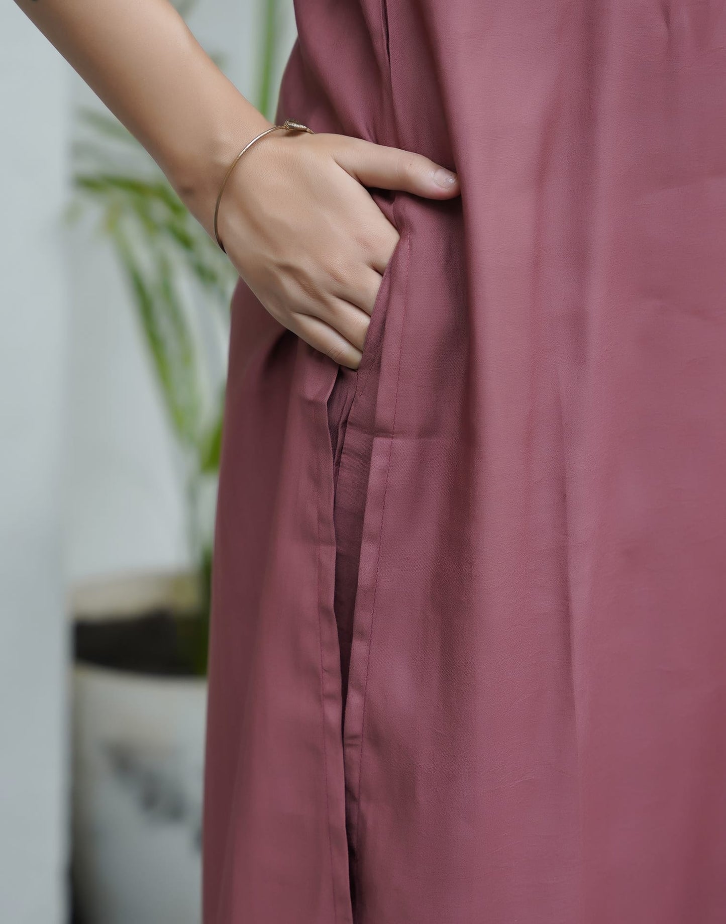 Silk Blend Embroidered Straight Kurta with Pant & Dupatta