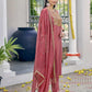 Silk Blend Sequence and Embroidery Work Straight Kurta with Pant & Dupatta