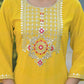Silk Embroidered Straight Round Neck Kurta with Pant & Dupatta
