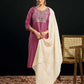 Silk Blend Embroidered Straight Kurta with Pant & Dupatta