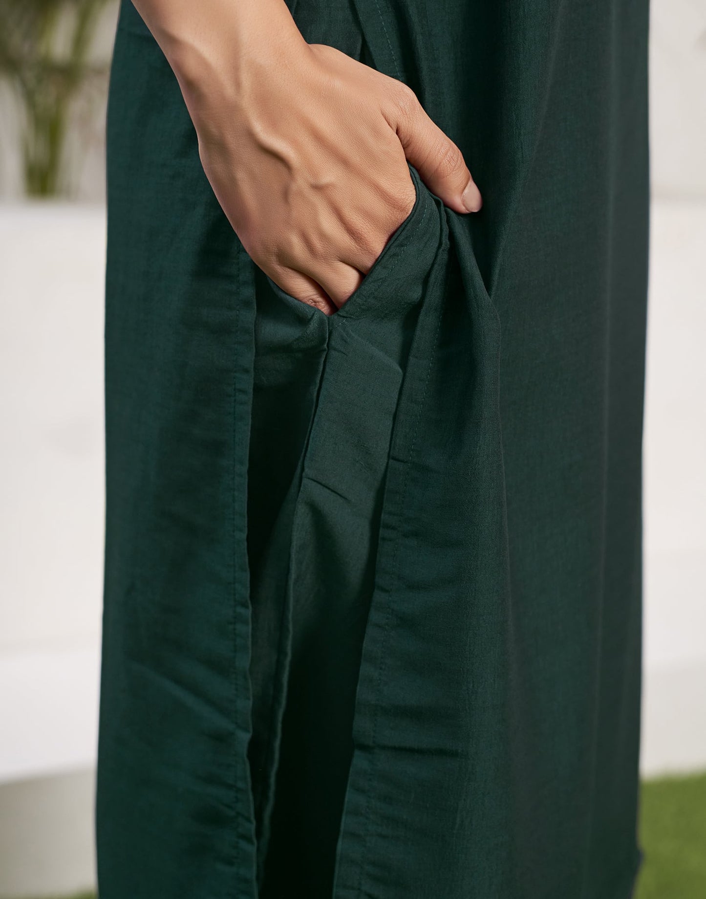 Silk Blend Dyed, Sequence Work and Lace Straight Kurta with Pant & Dupatta