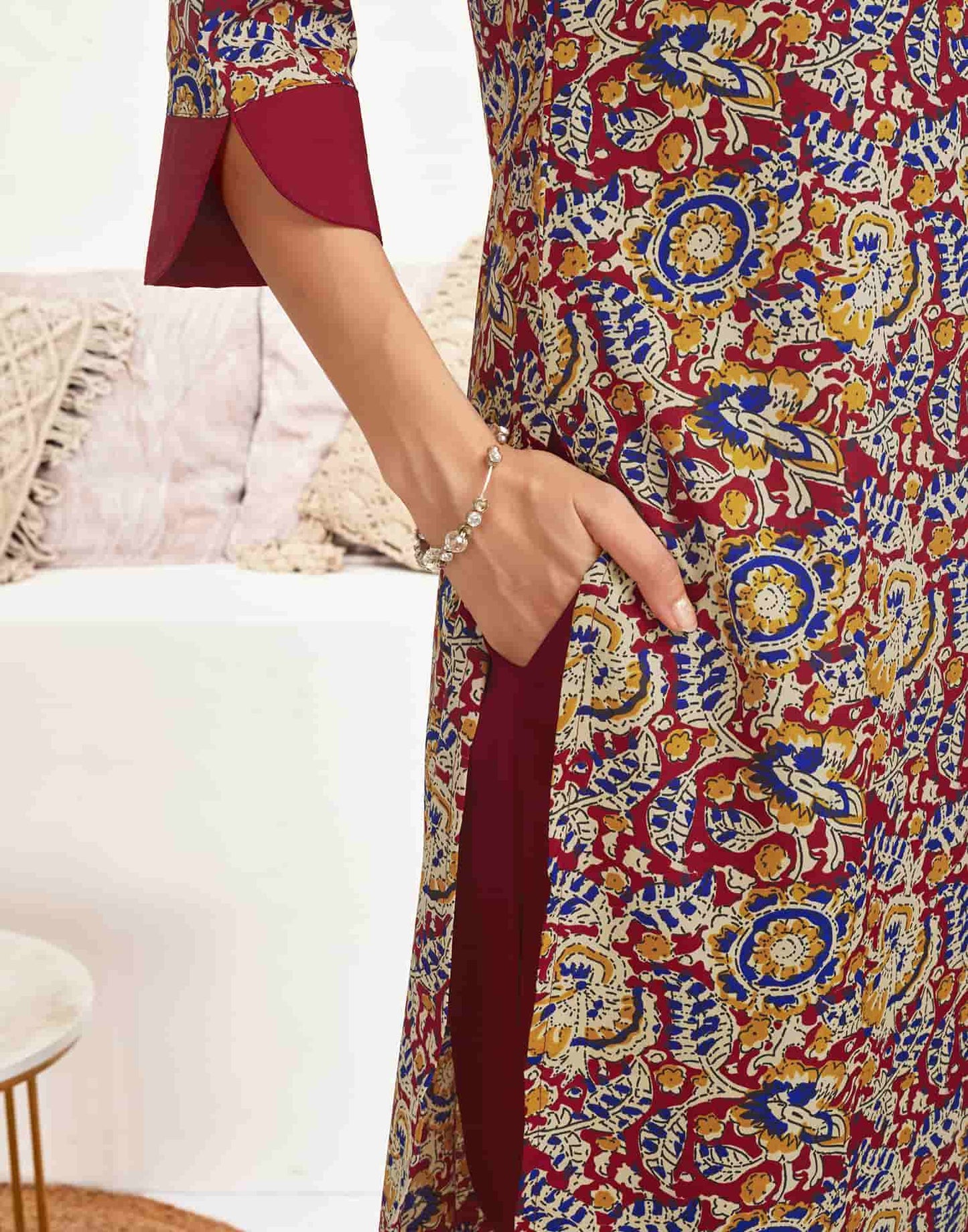 Crepe Printed Straight Kurta with Pant & Dupatta