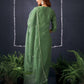 Silk Blend Embroidered Straight Kurta with Pant & Dupatta
