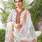 Rayon Blend Printed Straight Kurta with Pant & Dupatta