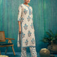 Rayon Floral Printed and Printed Lace Straight Kurta with Pant & Dupatta