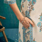 Rayon Floral Printed and Printed Lace Straight Kurta with Pant & Dupatta