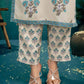 Rayon Floral Printed and Printed Lace Straight Kurta with Pant & Dupatta