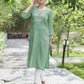 Cotton Embroidered Straight Kurti