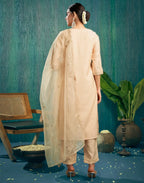 Silk Blend Embroidered Straight 3 Piece Kurta Set
