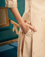 Silk Blend Embroidered Straight 3 Piece Kurta Set
