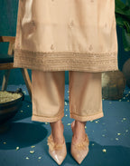 Silk Blend Embroidered Straight 3 Piece Kurta Set