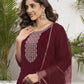Silk Blend Dyed, Embroidery and Gota Lace Straight Kurta with Pant & Dupatta
