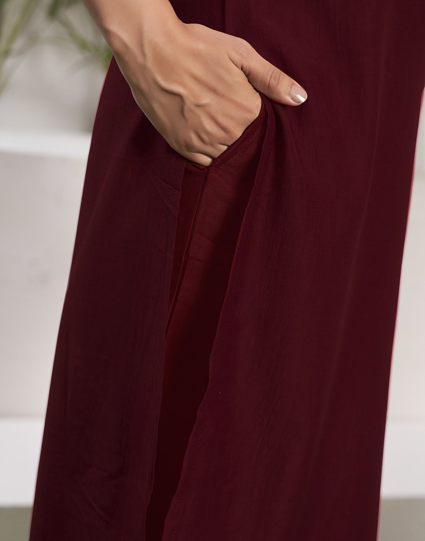 Silk Blend Dyed, Embroidery and Gota Lace Straight Kurta with Pant & Dupatta