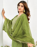 Viscose Embroidered Straight 3 Piece Kurta Set
