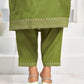 Chanderi Dyed, Embroidery and Embroidery Lace Straight Kurta with Pant & Dupatta