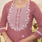 Cotton Embroidered Straight Kurti