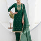 Silk Embroidery, Sequins Work and Gota Lace Straight Kurta with Pant & Dupatta