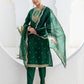Silk Embroidery, Sequins Work and Gota Lace Straight Kurta with Pant & Dupatta