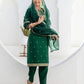 Silk Embroidery, Sequins Work and Gota Lace Straight Kurta with Pant & Dupatta