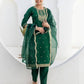 Silk Embroidery, Sequins Work and Gota Lace Straight Kurta with Pant & Dupatta