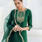Silk Embroidery, Sequins Work and Gota Lace Straight Kurta with Pant & Dupatta