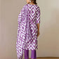 Cotton Straight Printed V-Neck Kurta with Pant & Dupatta