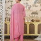 Silk Blend Dyed, Embroidery and Embroidery Lace Straight Kurta with Pant & Dupatta