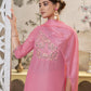 Silk Blend Dyed, Embroidery and Embroidery Lace Straight Kurta with Pant & Dupatta