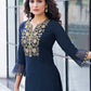 Navy Blue Affordable Festive Kurta Set for Women