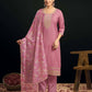 Chanderi Dyed, Sequence and Embroidery Work Straight Kurta with Pant & Dupatta