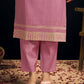 Chanderi Dyed, Sequence and Embroidery Work Straight Kurta with Pant & Dupatta