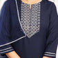 Cotton Blend Sequence, Embroidery Work and Gota Lace Straight Kurta with Pant & Dupatta
