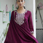 Silk Sequence Straight Kurta with Pant & Dupatta