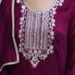 Silk Sequence Straight Kurta with Pant & Dupatta