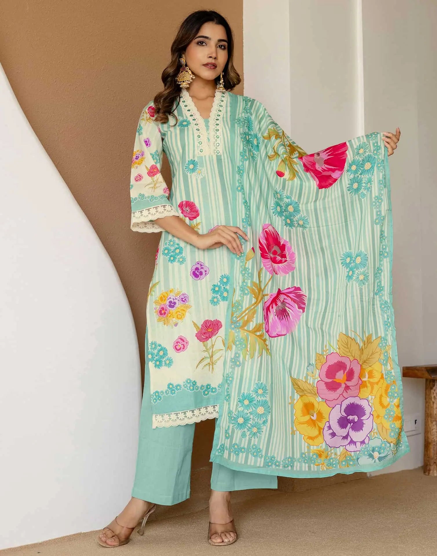 cotton kurta set for women by skylee 