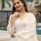 Silk Blend Embroidered Straight Kurta with Pant & Dupatta