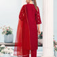 Silk Blend Dyed, Foil Print and Lace Straight Kurta with Pant & Dupatta