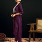 Cotton Blend Embroidery and Sequins Work Straight Kurta with Pant & Dupatta