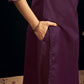 Cotton Blend Embroidery and Sequins Work Straight Kurta with Pant & Dupatta