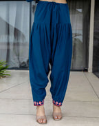 Skylee Poly Chinnon Embroidered Straight 3 Piece Kurta Set For Woman